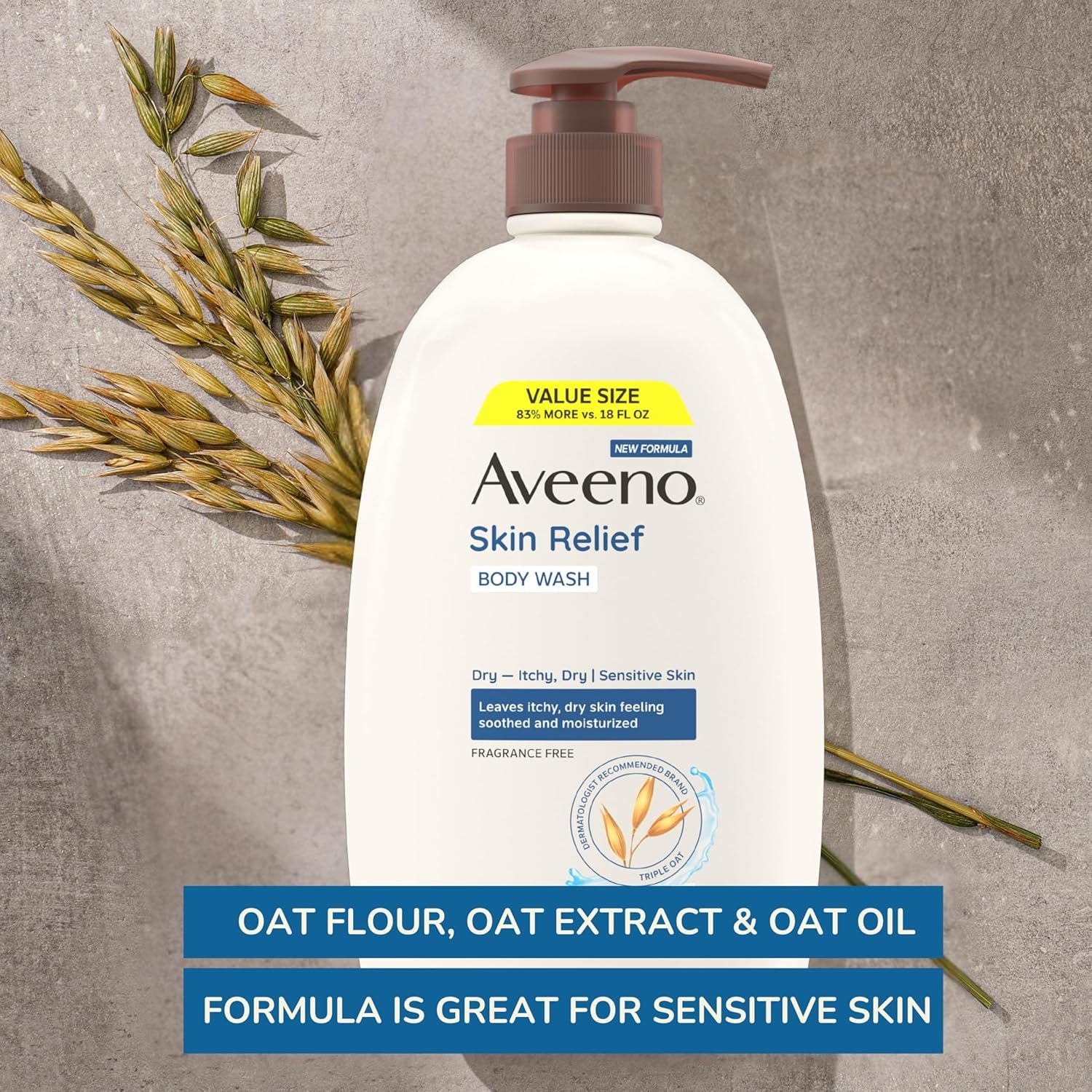 Aveeno Skin Relief Body Wash: Soothe Dry Skin - Image 3
