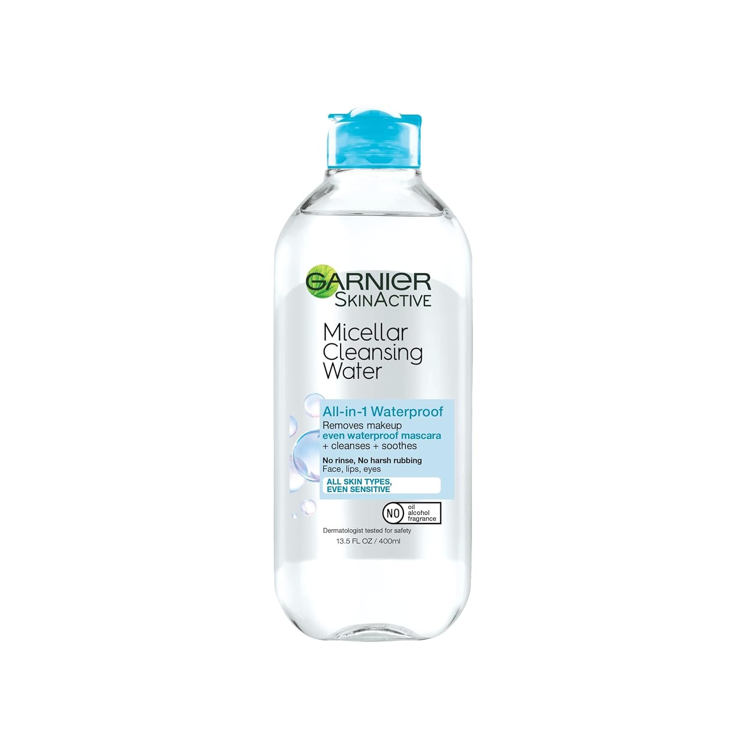 Garnier Micellar Water For Waterproof Makeup, Hydrating Facial Cleanser & Makeup Remover, Suitable for Sensitive Skin, Vegan, Cruelty Free, 13.5 Fl Oz (400mL), 1 Count - Image 2