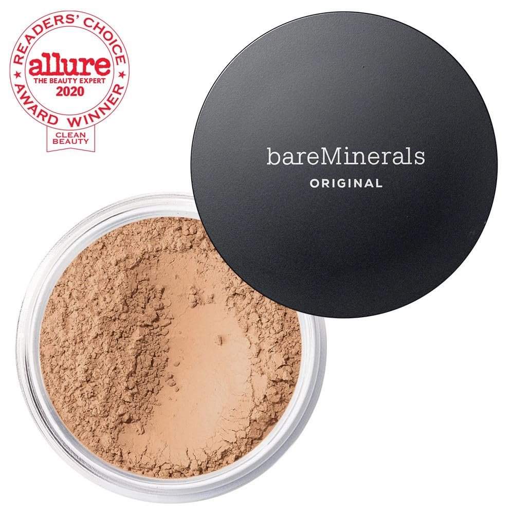 bareMinerals Original Loose Powder Foundation SPF 15, Clean Mineral Powder Face Makeup, Sheer-to-Full Coverage, Talc-Free, Non-Comedogenic, Vegan - Image 8