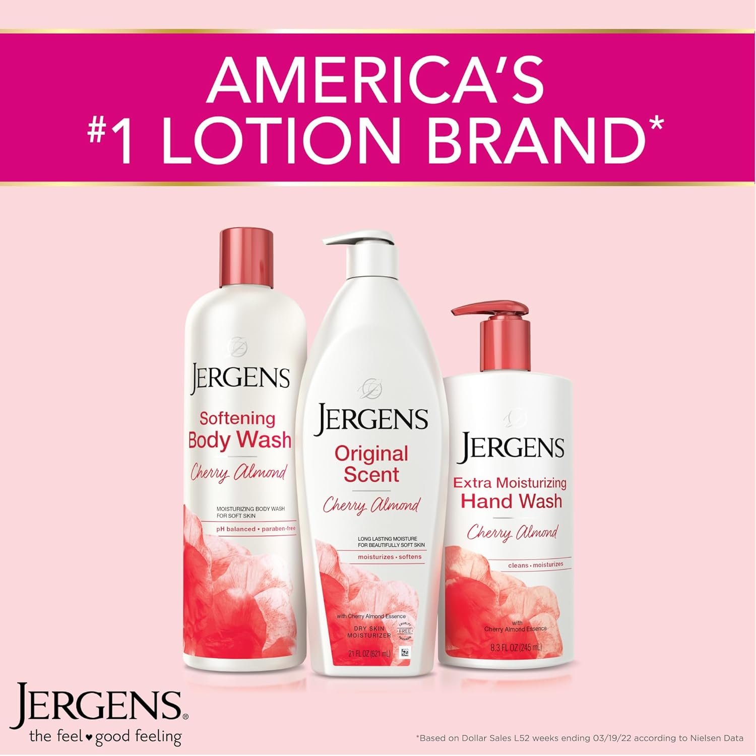 Jergens Original Scent Dry Skin Body Lotion, Hand and Body Moisturizer, Cherry Almond Essence, Dermatologist Tested, 32 Oz - Image 8