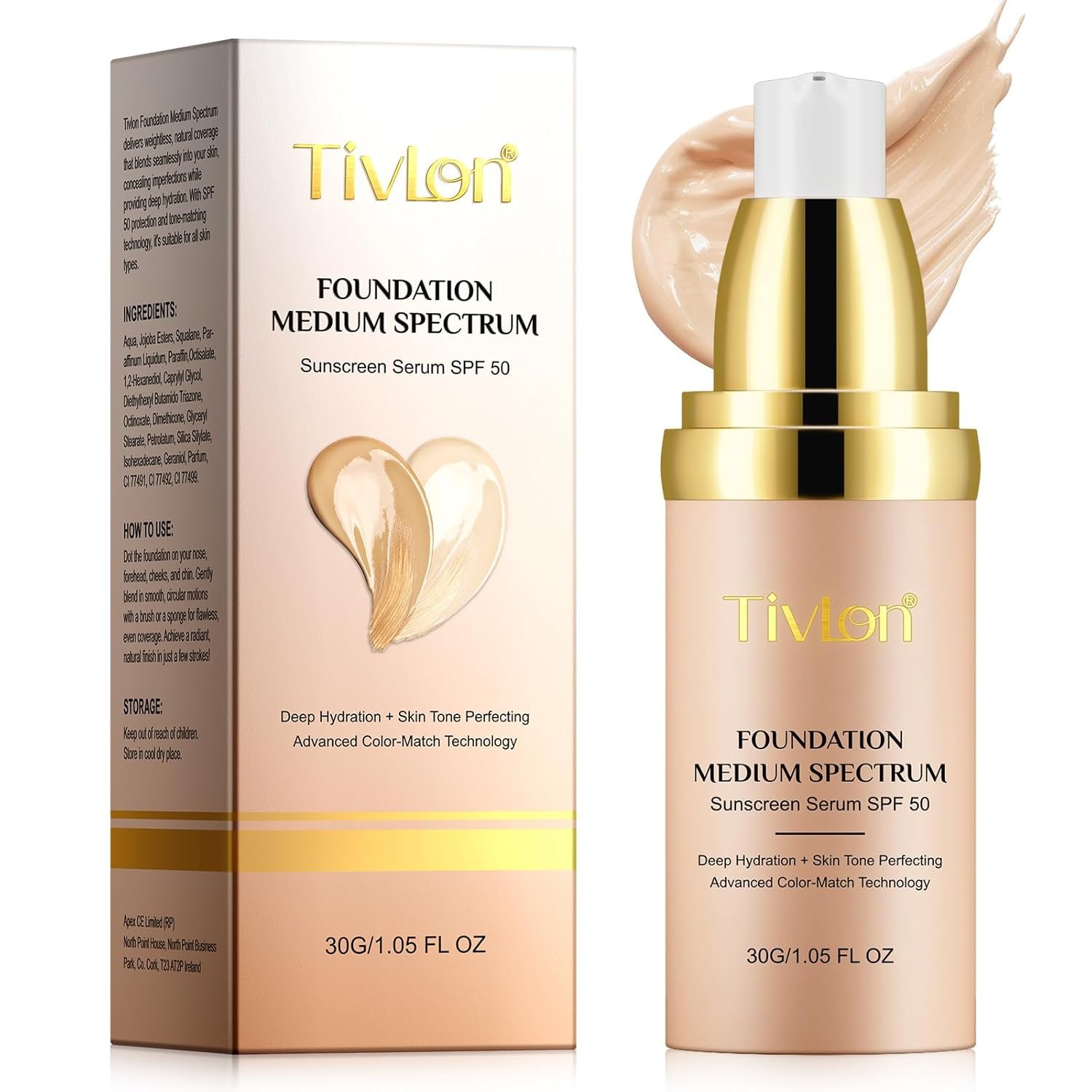 Foundation Color Changing - Foundation 4 in 1 Medium/Light Spectrum With SPF 50 | All-Day Makeup Hold & Waterproof | Hydrating Foundations Full Coverage Suitable For Dry & Oily Skin Types - Image 2